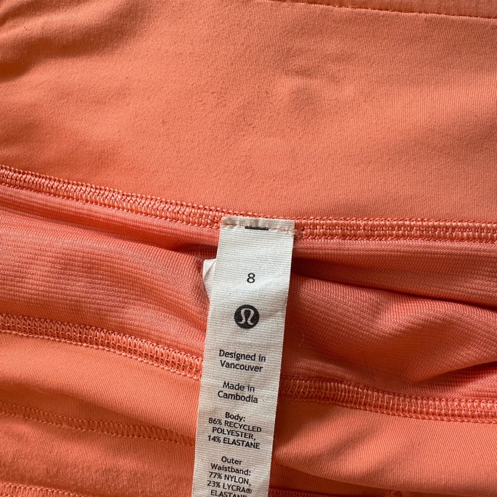 Lululemon Speed Up Low-Rise Lined Short 2.5"
Sunny Coral sz 8 - Picture 4 of 5